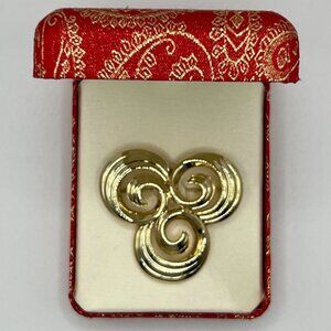 KIM ROGERS Gold Brooch / Pin